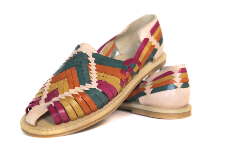 Shop for Mexican Huarache Sandals Multicolor