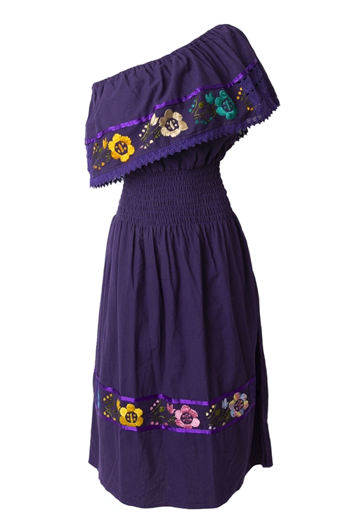 Purple mexican hot sale dress