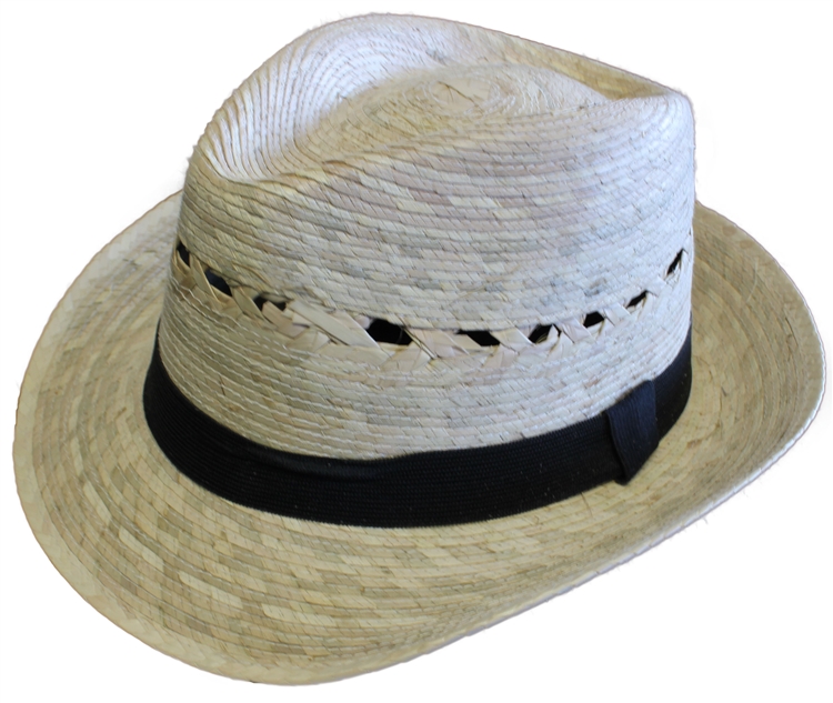 Black Leather Men's Hat from Mexico