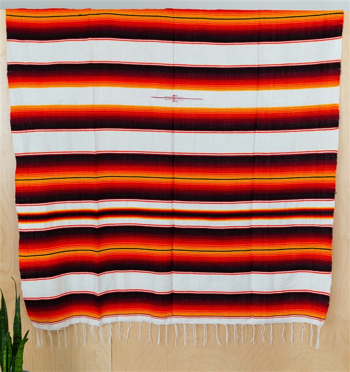 Orange mexican outlet blanket