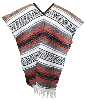 Mexican Blanket Poncho Burnt Orange   MEXPON BORNG 2T 